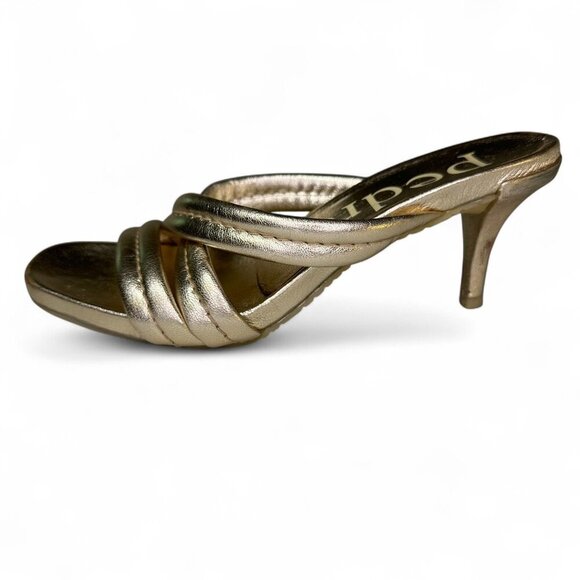 Pedro Garcia Women's Gold Cindy Sandal Size EU 38.5 - Picture 1 of 15